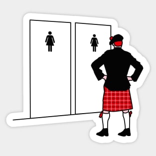 Meanwhile In Scotland Funny Scottish Kilt bagpipe Sticker